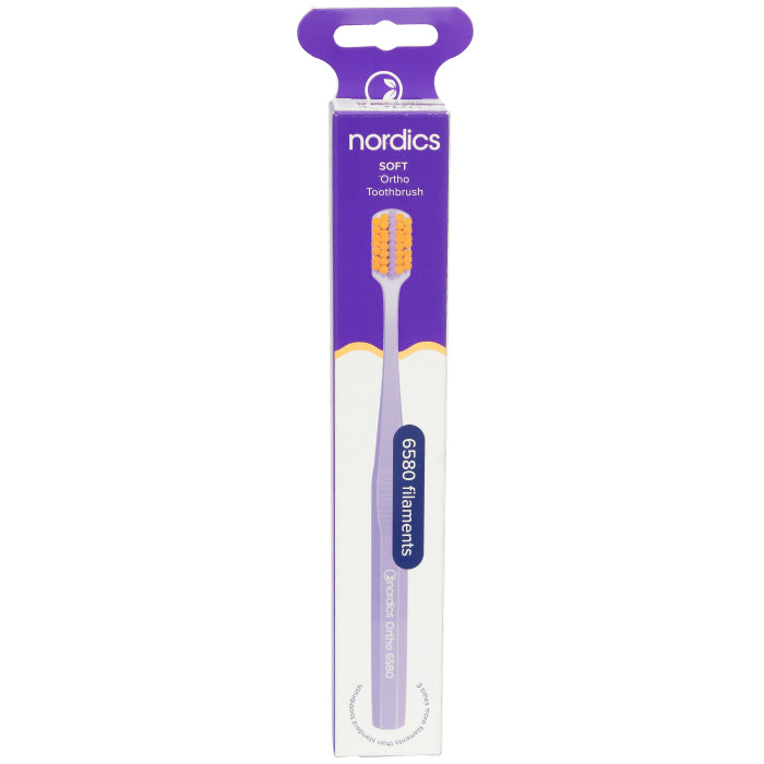 Nordics Ortho Toothbrush Purple/Orange(Soft)-6580