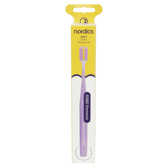 Nordics Ortho Toothbrush Purple/Yellow(Soft)-6580 - Wellcare Pharmacy