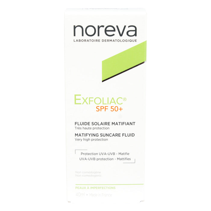 Noreva Exfoliac Matifying Suncare Fluid Spf 50+ 40Ml