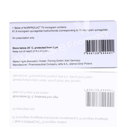 Norprolac 75Mcg Tablets 30'S