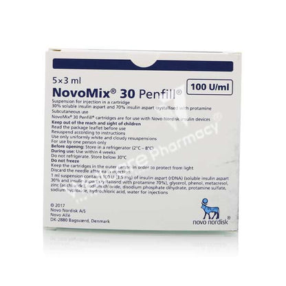 Novomix 30 Penfill 5X3ml 1'S