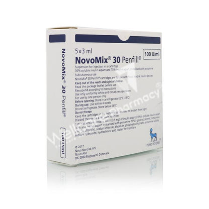 Novomix 30 Penfill 5X3ml 1'S