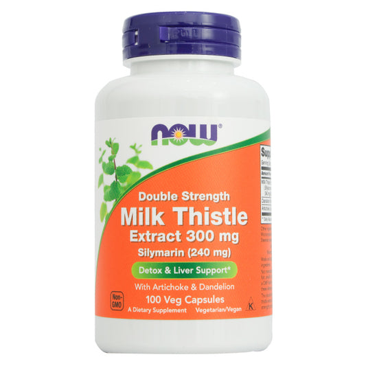 Now Double Strength Milk Thistle Extract 300mg Capsules 100'S - Wellcare Pharmacy