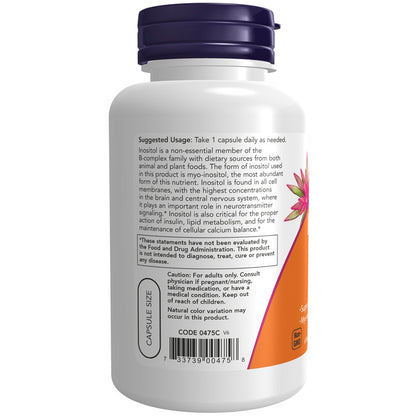 Now Inositol Capsules 500mg 100'S