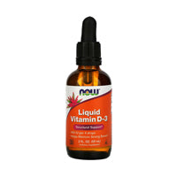 Now Liquid Vitamin D3 400iu/4 Drops 59ml