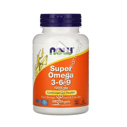 NOW SUPER OMEGA 3-6-9 1200MG SOFTGELS 90'S