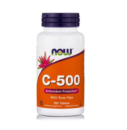 Now Vitamin C-500 Anti-Oxidant Protection With Rose Hips Tablets 100'S