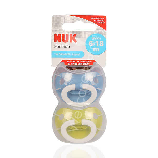 Nuk Fashion Silicone Pacifier S2 6-18 Months 2'S