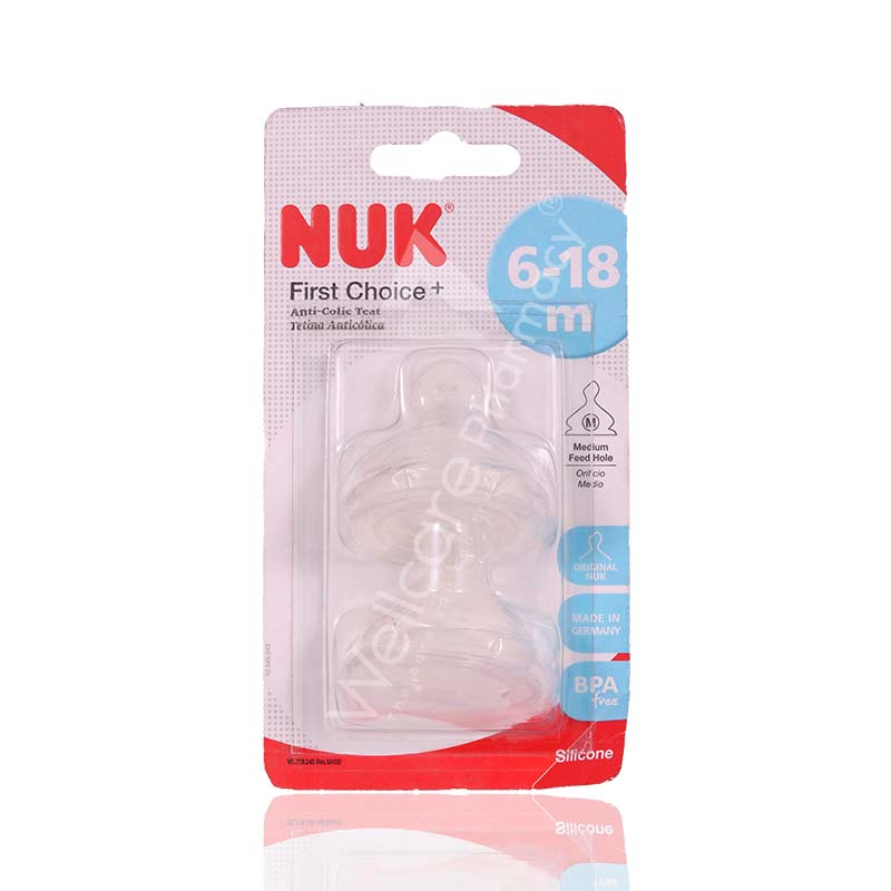 Nuk First Choice Plus Silicone Teat S2 6-18m 2'S