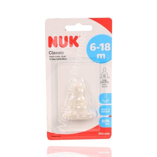Nuk First Choice Plus Silicone Teat S2 6 To 18Months 1'S