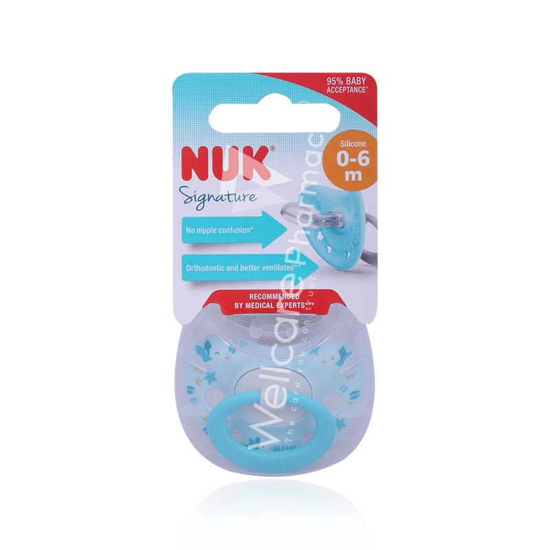 Nuk Signature Silicone Pacifier 0-6M 1'S