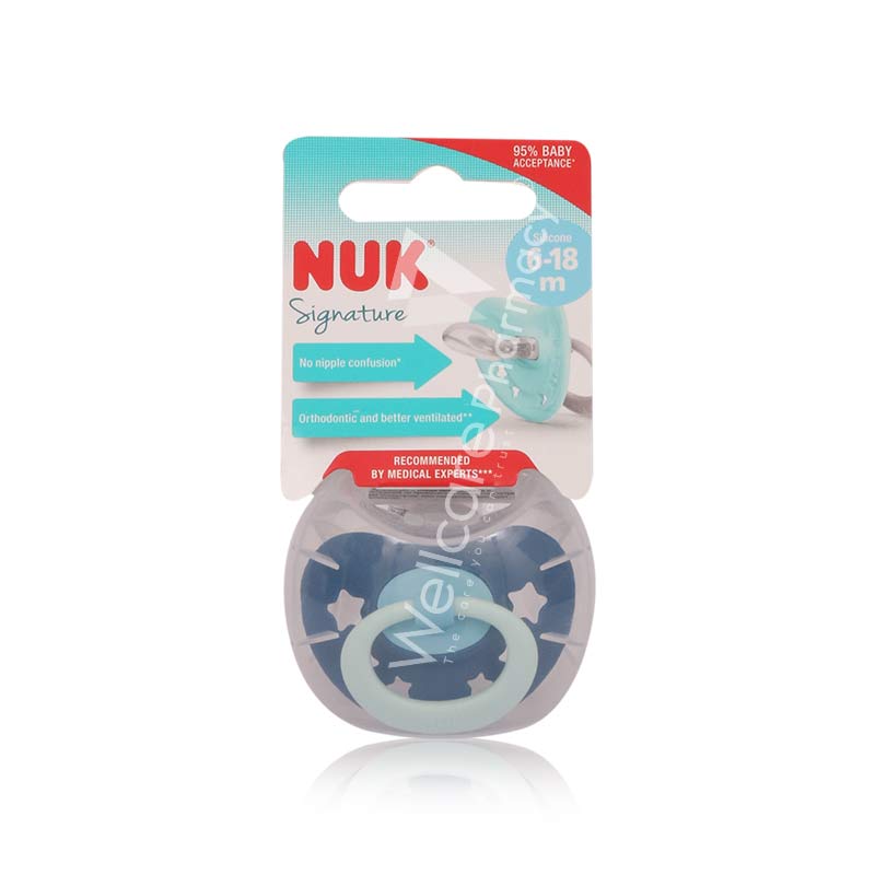Nuk Signature Silicone Pacifier 6-18M 1'S