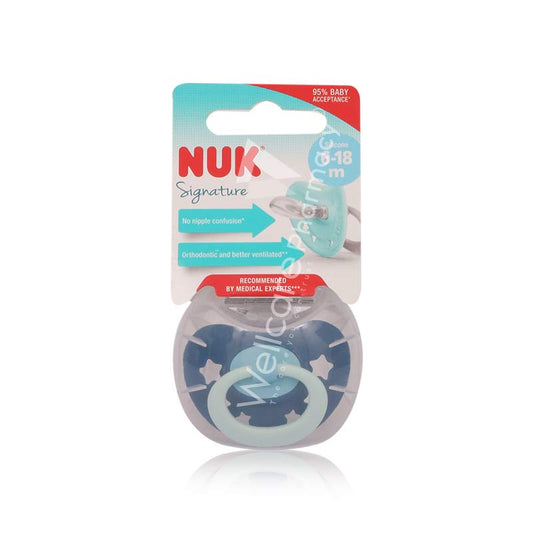 Nuk Signature Silicone Pacifier 6-18M 1'S