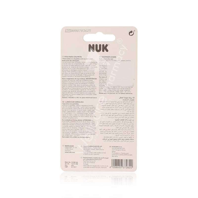 Nuk Soother Chain Assorted 1'S