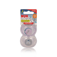 Nuk Space Night Pacifier Girl 0-6M 2'S
