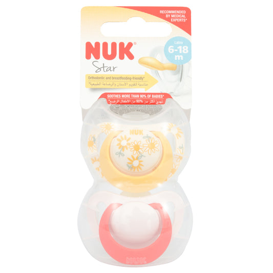 Nuk Star Latex Soother 6-18m 2'S