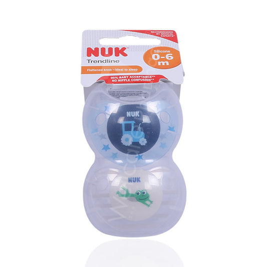 Nuk Trendline  0-6M Silicone Soother 2'S