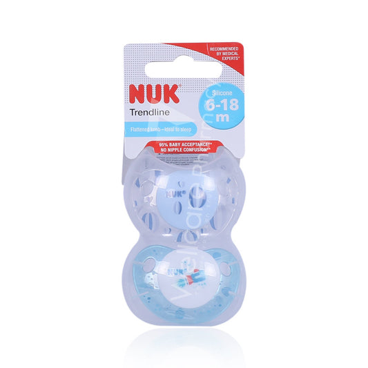 Nuk Trendline Silicone Pacifier S2 6-18Months 2'S