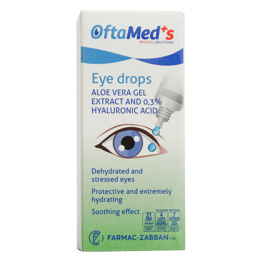 Oftamed'S Aloe Vera Extract & Hyaluronic Acid Eye Drops 10ml - Wellcare Pharmacy