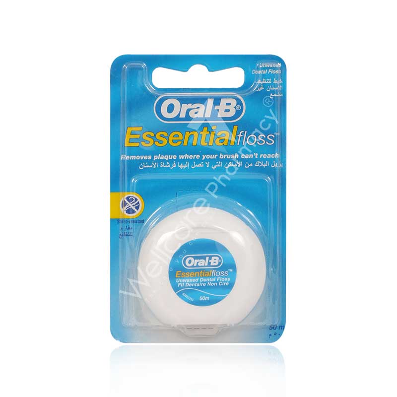 Oral B Essential Floss Unwaxed 50M