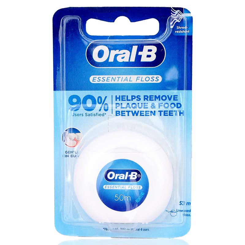 Oral B Essential Floss Unwaxed 50m
