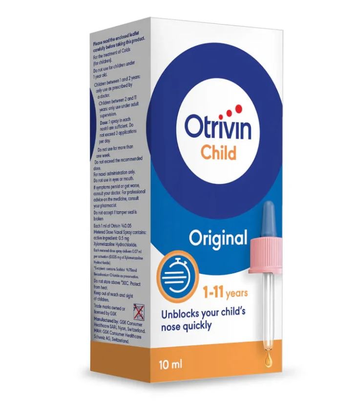 Otrivin 0.05% Nasal Drops Child 10ml Otrivin 0.05% Nasal Drops Child 10ml