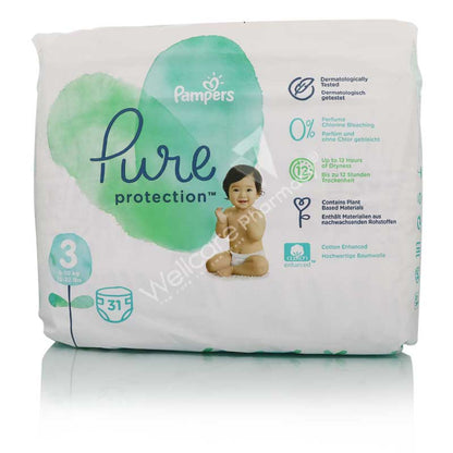 Pampers No 3 Pure Protection 6 To 10kg 31'S