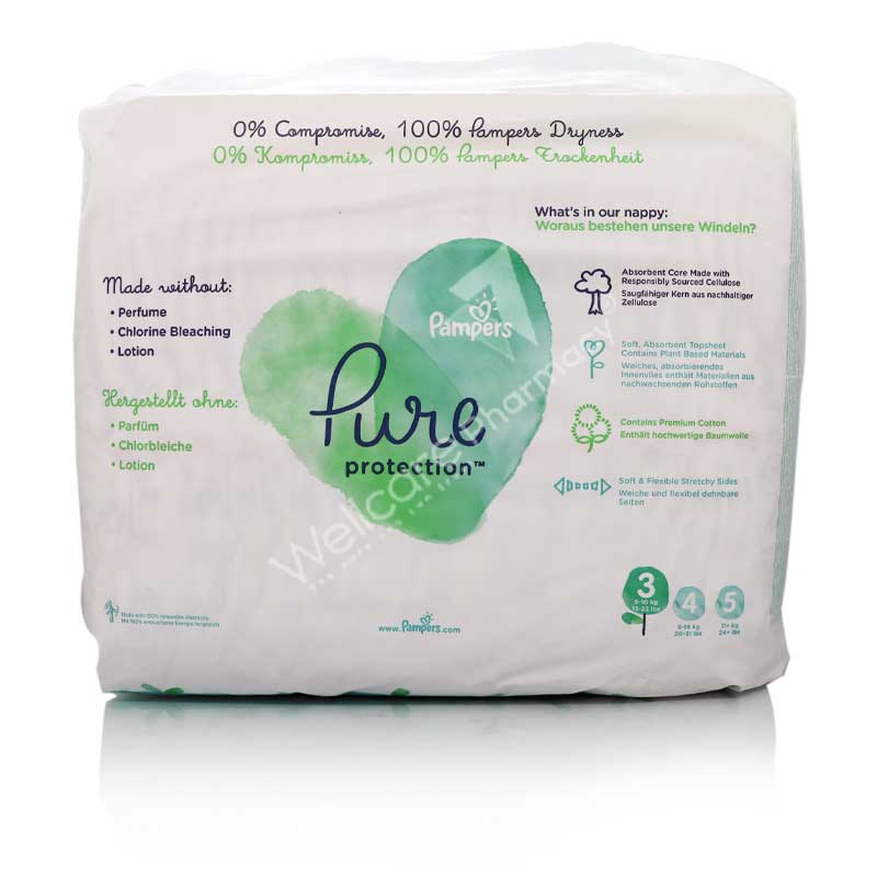 Pampers No 3 Pure Protection 6 To 10kg 31'S