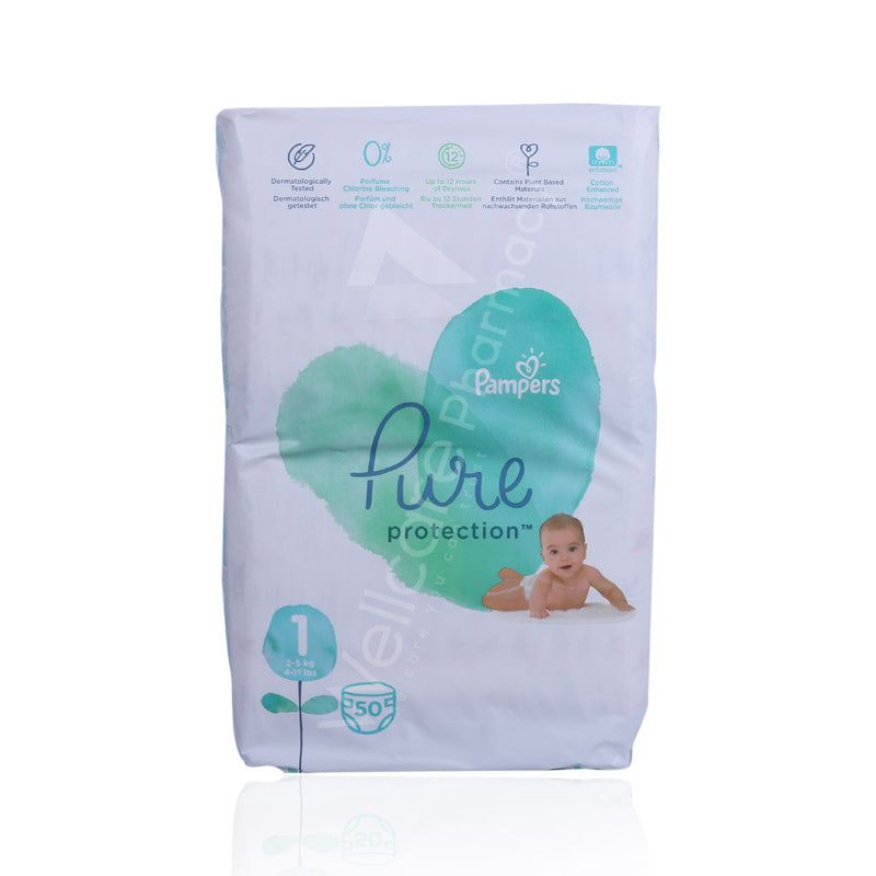 Pampers No1 Pure Protection 2-5kg 50'S