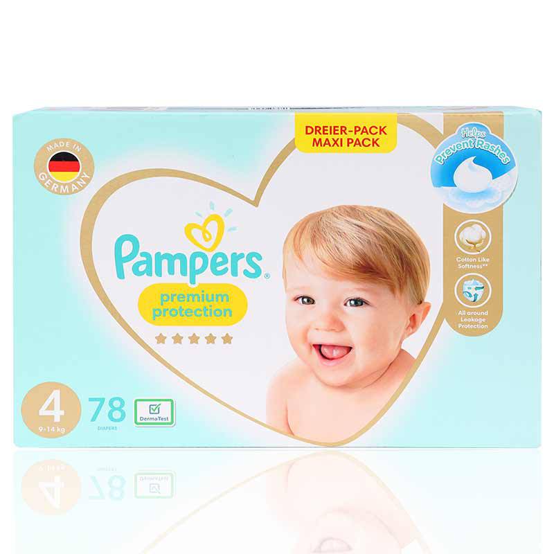 Pampers No4 Maxi Pack Premium Care Diapers 78'S