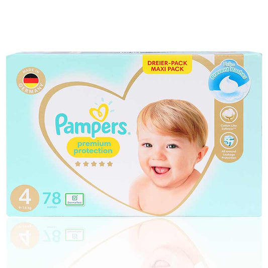 Pampers No4 Maxi Pack Premium Care Diapers 78'S