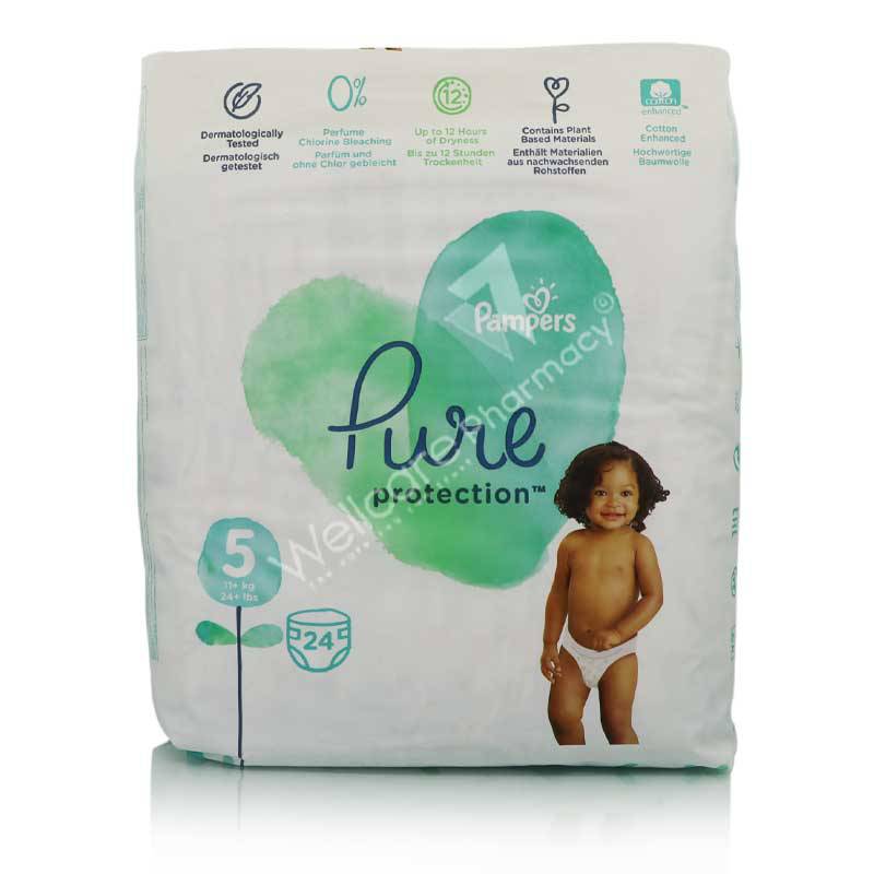 Pampers No5 Pure Protection 11+Kg 24'S