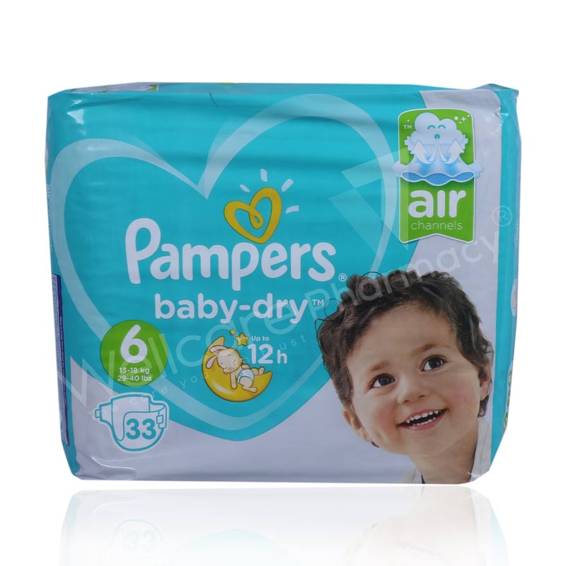 Pampers No6 Baby-Dry 13-18Kg 33'S