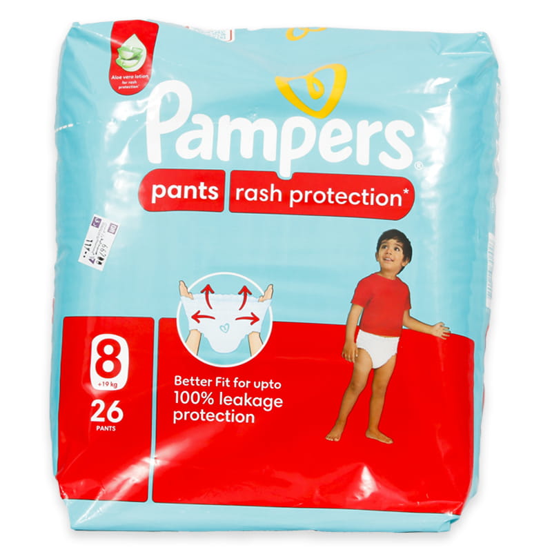 Pampers No8 Rash Protection Pants 19+kg 26'S