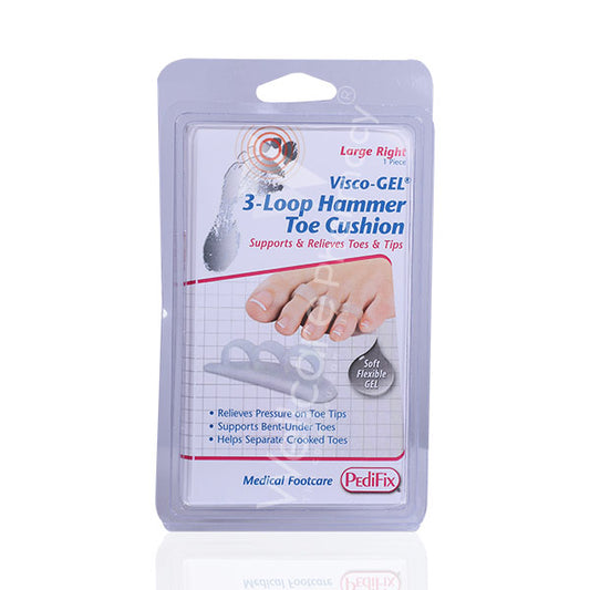 Pedifix P1036 Visco Gel 3 Loop Toe Crest Cushion Large Right