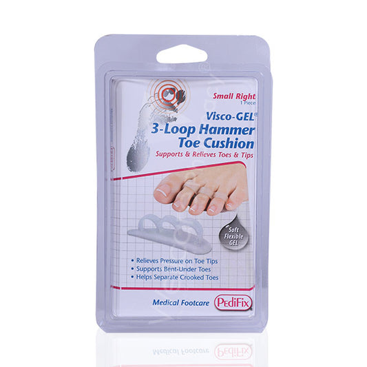 Pedifix P1036 Visco Gel 3 Loop Toe Crest Cushion Small Right
