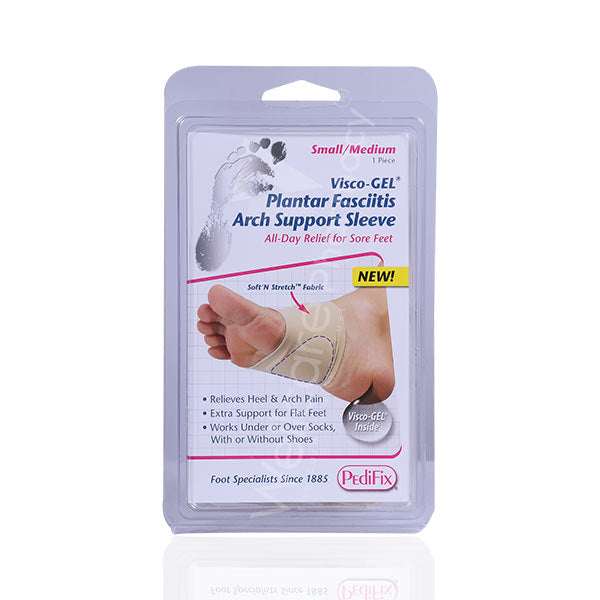 Pedifix P1450 Visco Gel Plantar Arch Support Sleeve S-M