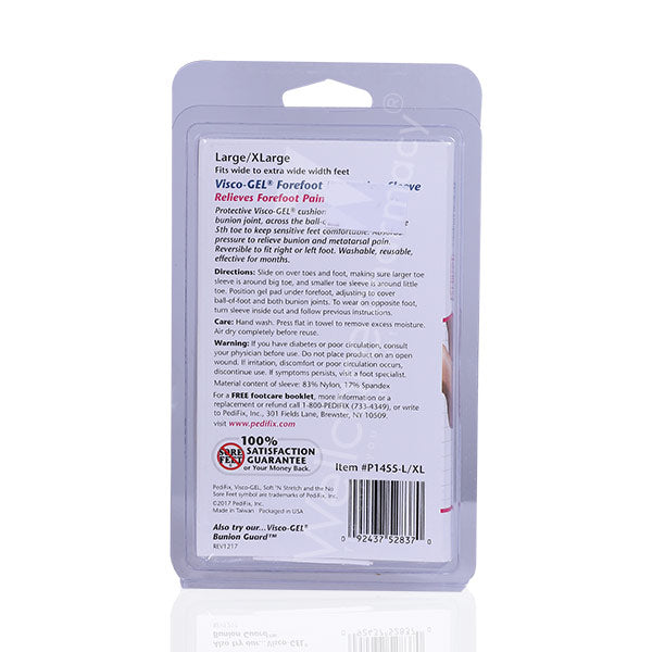 Pedifix P1455 Visco Gel For Foot Protection Sleeve L-Xl