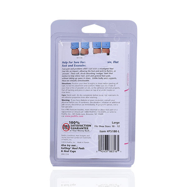 Pedifix P5180 Low Shock Gel Heel Straights Large