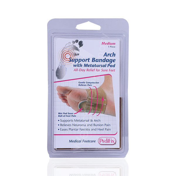 Pedifix P6002 Arch Support Bandage W/ Metatarsal Pad Medium