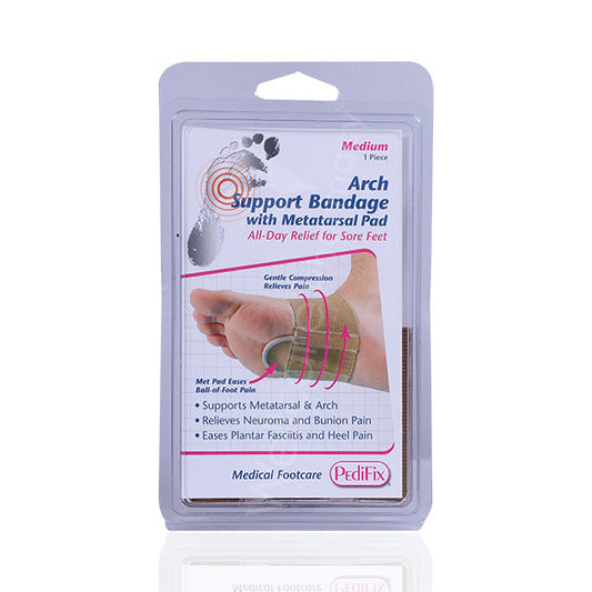 Pedifix P6002 Arch Support Bandage W/ Metatarsal Pad Medium