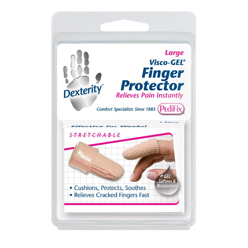 PEDIFIX VISCO GEL FABRIC COVERED FINGER PROTECTOR LARGE