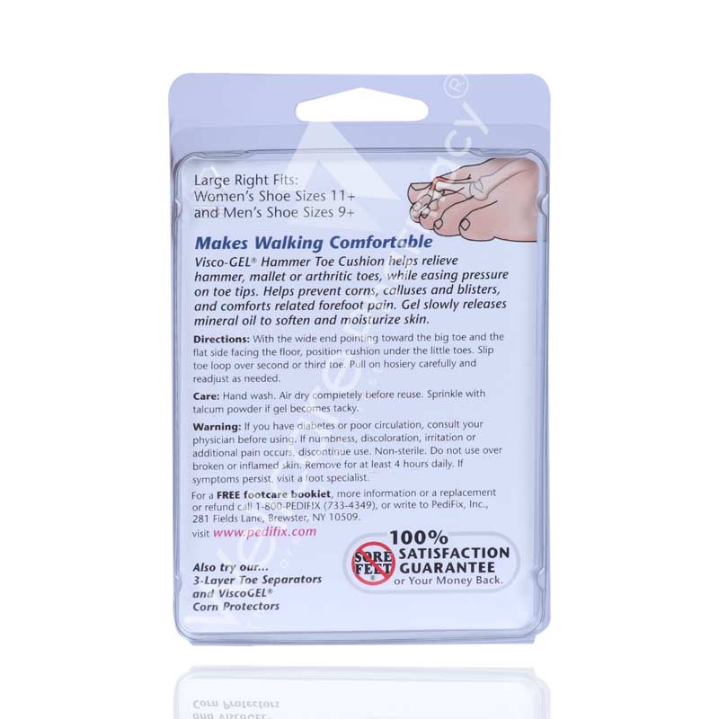 Pedifix Visco Gel Hammer Toe Cushion Bent Support Large