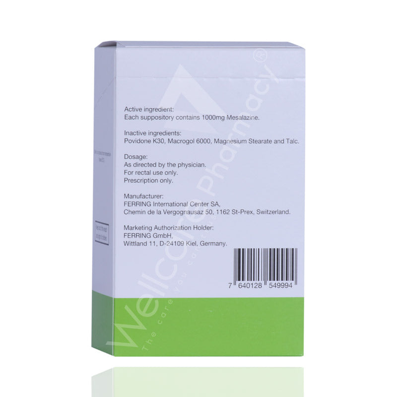 Pentasa 1G Suppositories 28'S
