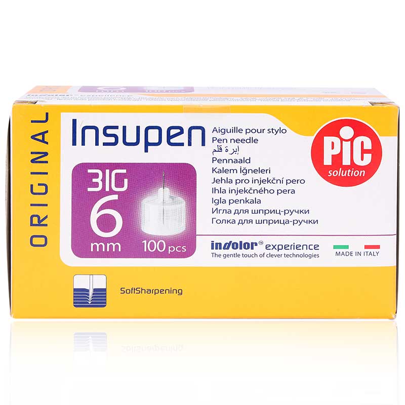 Pic Insupen Insulin Pen Needles 6mm 31g 100'S