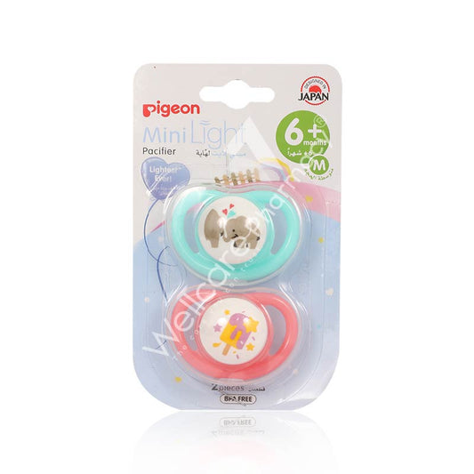 Pigeon Minilight Pacifer Double Girl Ice Cream & Elephant 6+M (M)