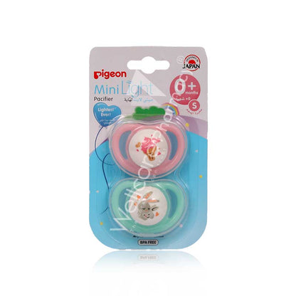 Pigeon Minilight Pacifer Double Girl Ice Cream & Rabbit 0+M (S)