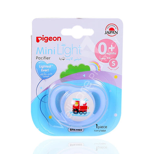 Pigeon Minilight Pacifier Single  0
Months Plus Boy Train