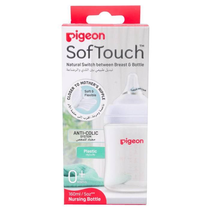 PIGEON SOFTOUCH WN3 NURSING BOTTLE PLASTIC 160ML PIGEON SOFTOUCH WN3 NURSING BOTTLE PLASTIC 160ML