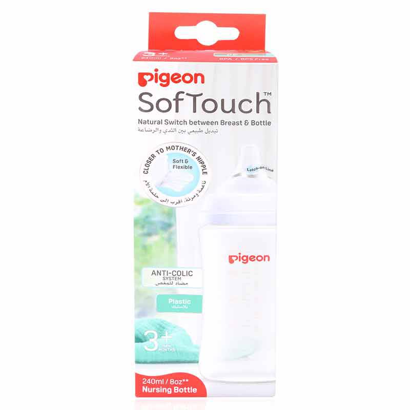 Pigeon Softouch Wn3 Nursing Bottle Plastic 240Ml Pigeon Softouch Wn3 Nursing Bottle Plastic 240Ml